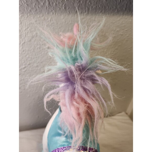 Build A Bear White Unicorn With Dress Friends Enchanted Plush BAB Rainbow Hair - Picture 12 of 16